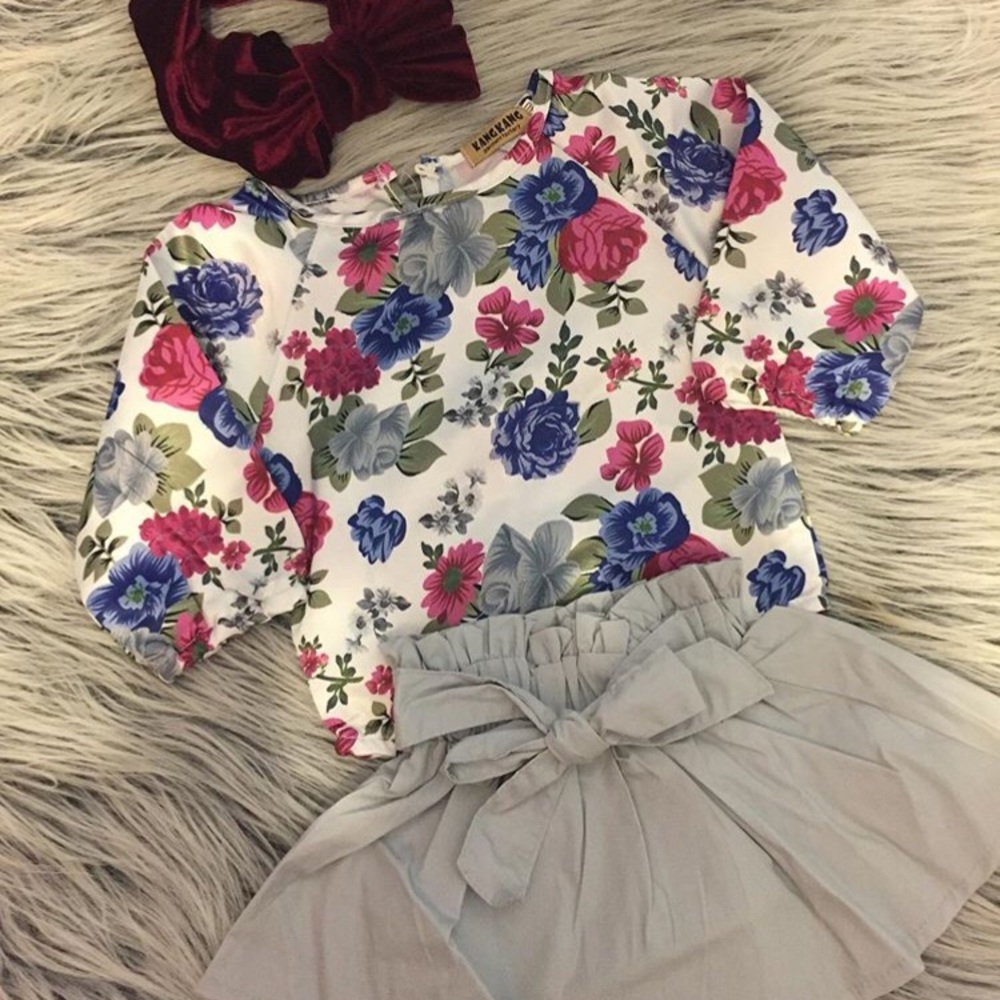 Baby Floral skirt set